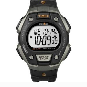 Timex T5K821 IRONMAN Quartz Watch, Classic Design, Black/Tan *NEW*